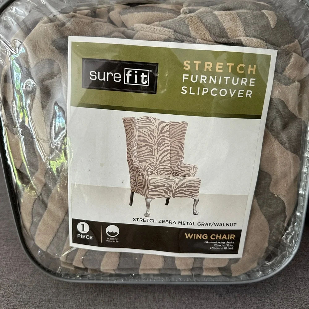 Sure Fit Gray and Tan Furniture Covers Accents
